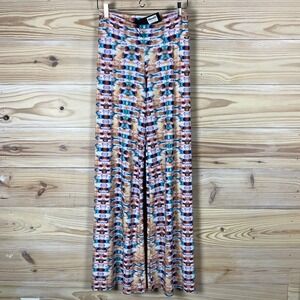 Deborah Viereck Pretty Please Pants Womens Medium Flare Wide Leg Stretch $108